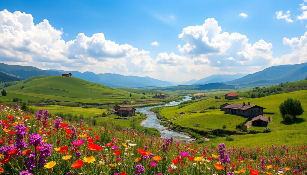 Frühling in Albanien Landschaft