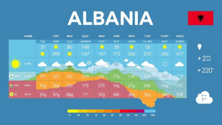 Albanien Klimatabelle – Wetter und Temperaturen im Jahr