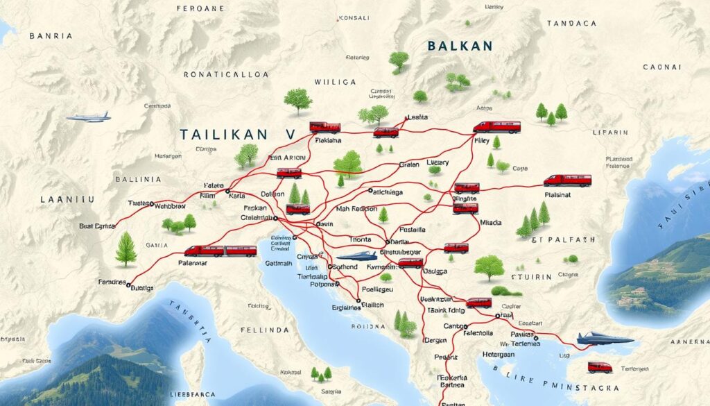 Balkan Transportnetzwerk