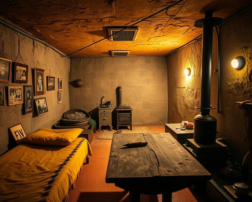 Albanische Bunker Innenausstattung