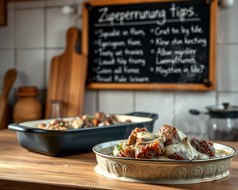 Albanischer Lammauflauf Zubereitungstipps