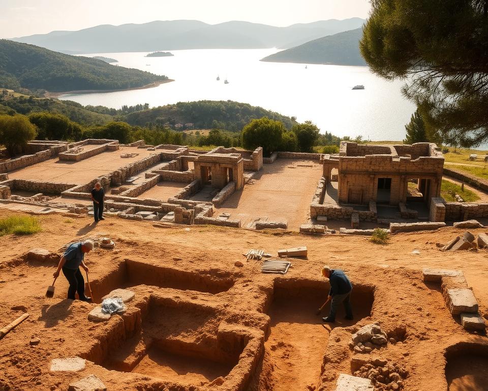 Archäologische Ausgrabungen in Butrint Archäologische Ausgrabungen in Butrint
