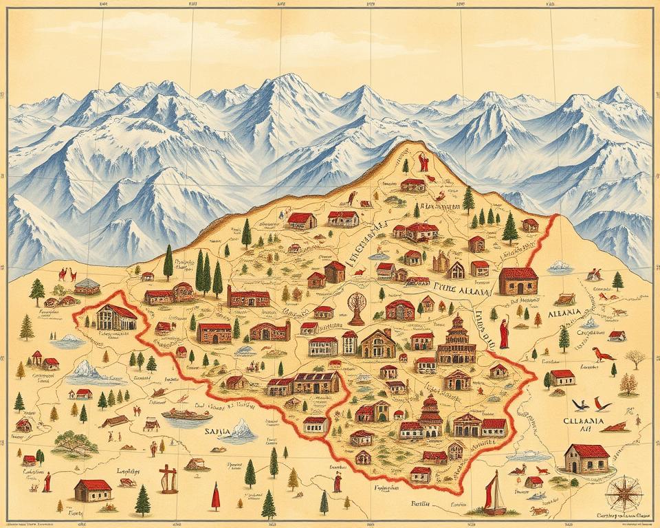 Ethnische Landkarte Albaniens