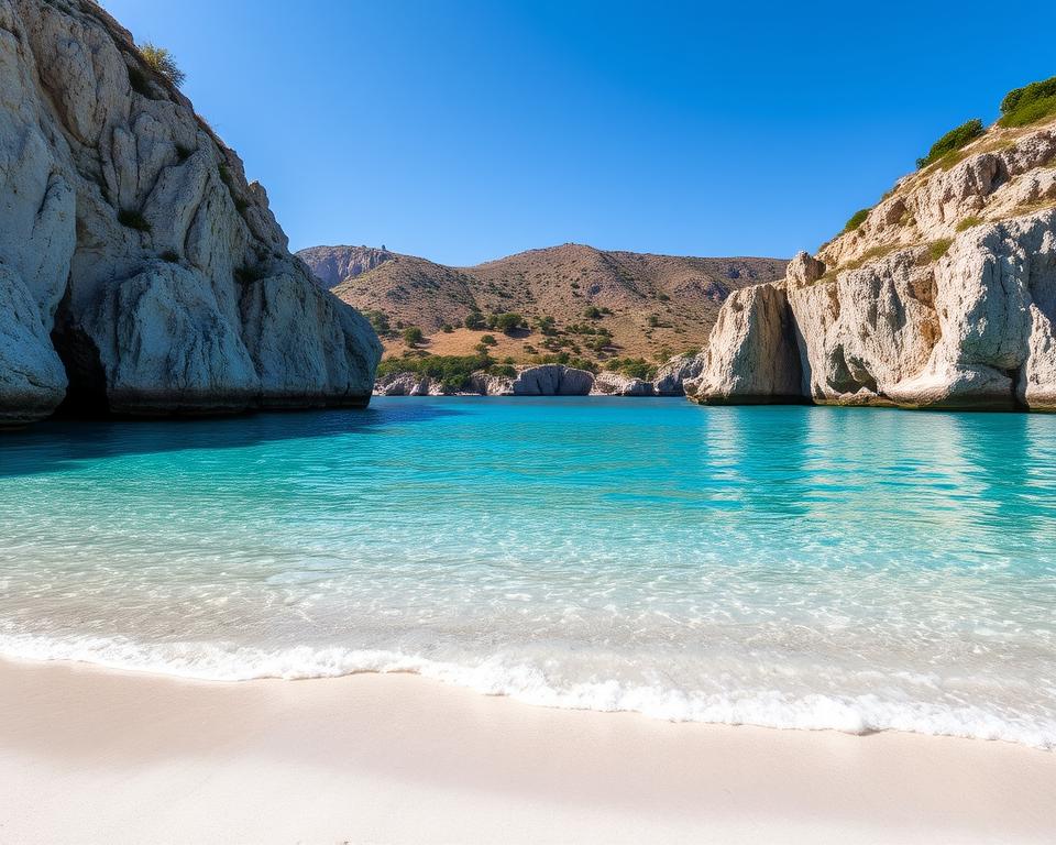 Kristallklares Wasser in Ksamil Buchten