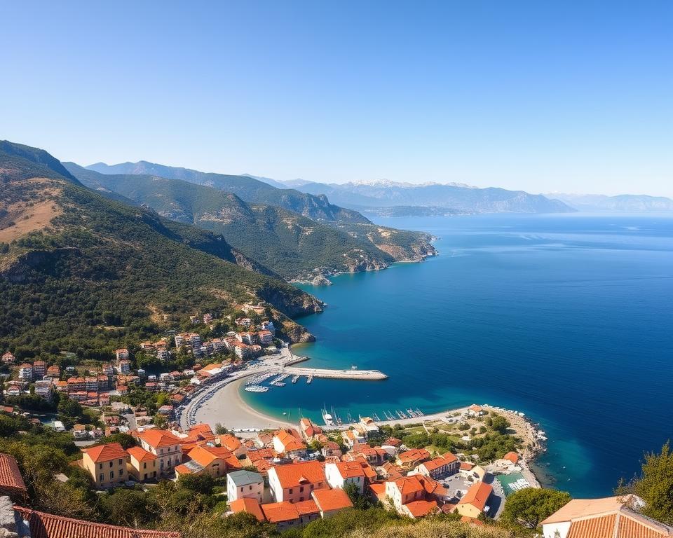 Küstenstädte Albanien Panorama