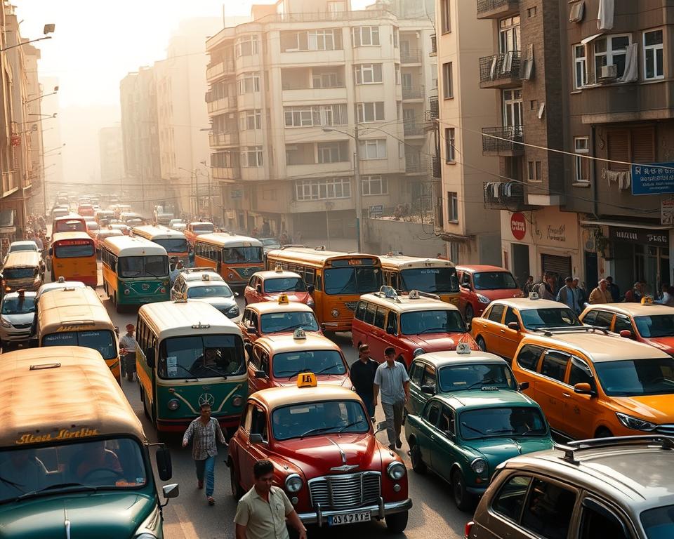Straßenverkehr in Albanien