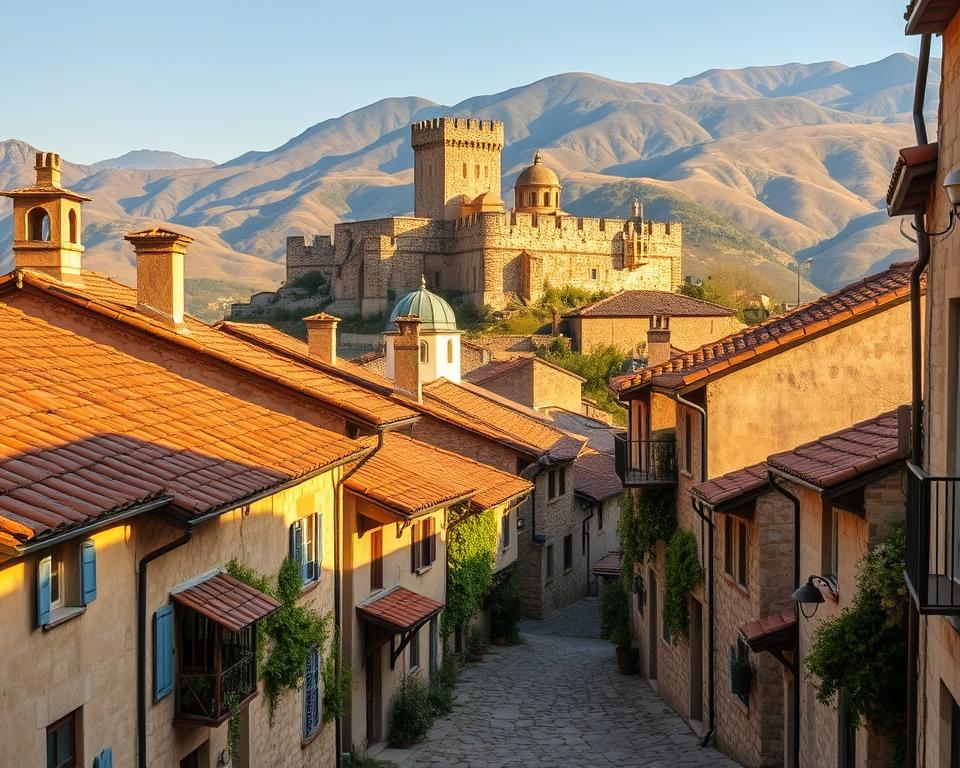 Traditionelle Steinhäuser in Gjirokastra