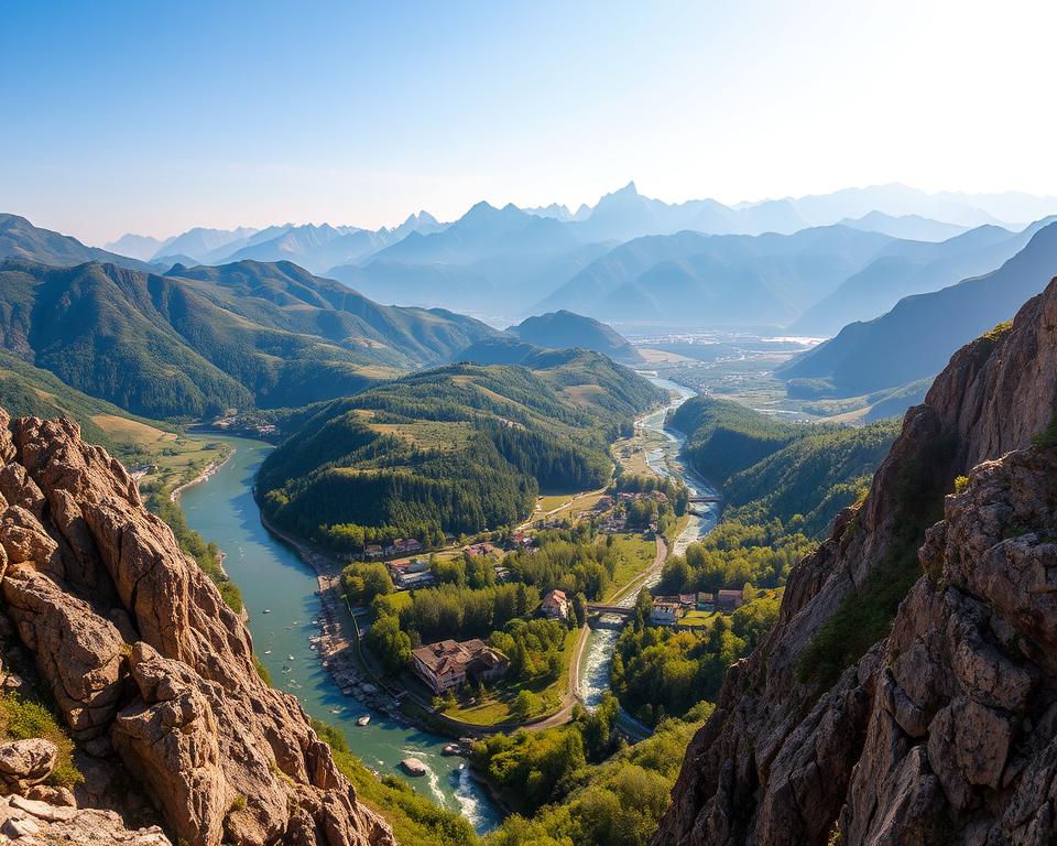 Vjosa-Region Geographie Landschaft