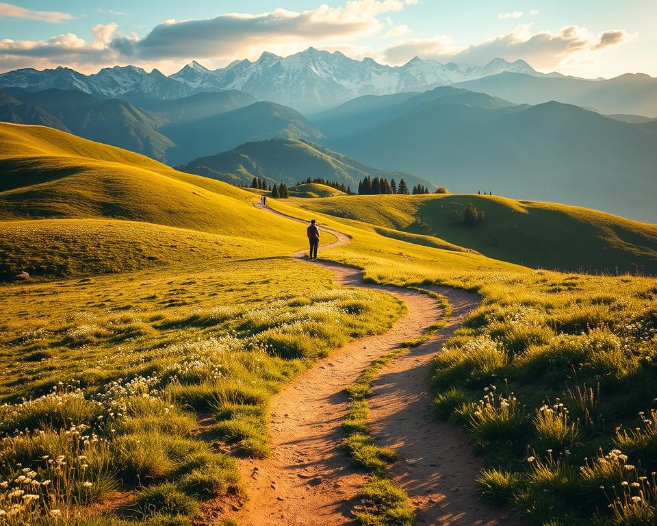 Wandersaison Balkan Landschaft