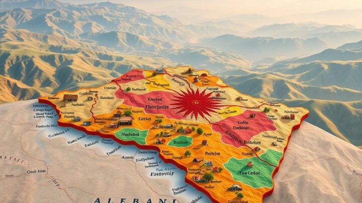 Harta e shqiperise etnike – Albanische Landkarte