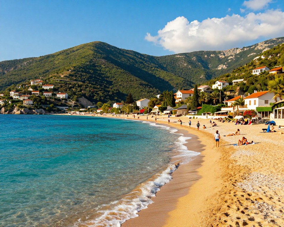 Albanische Riviera mit Stränden bei Ksamil Albanische Riviera mit Stränden bei Ksamil