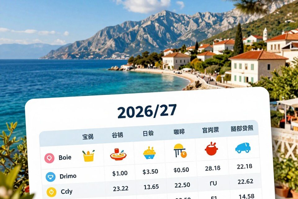 Albanien Preistabelle für Touristen 2026/27
