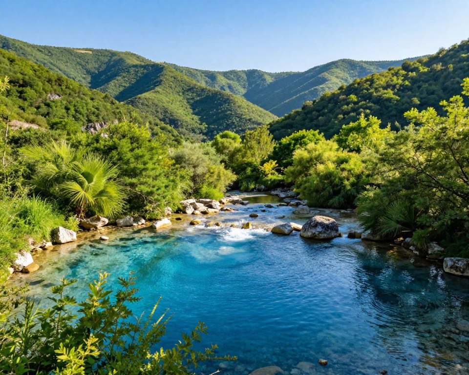 Blaues Auge im Sommer bei Syri i Kaltër Blaues Auge im Sommer bei Syri i Kaltër