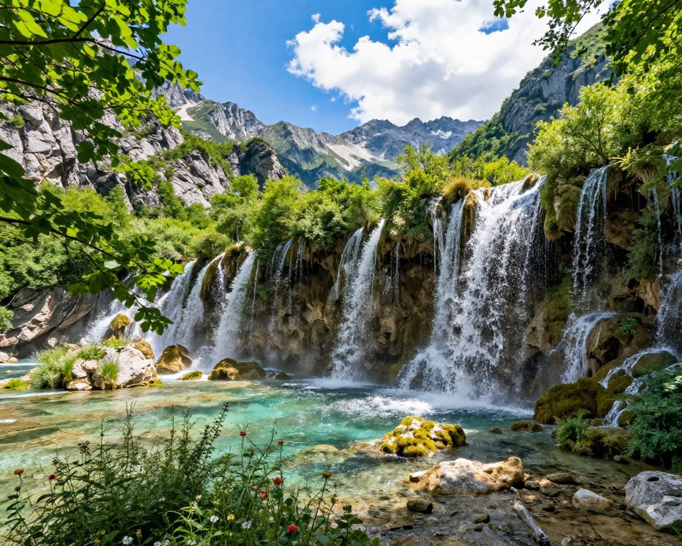 Grunas-Wasserfall bei Theth