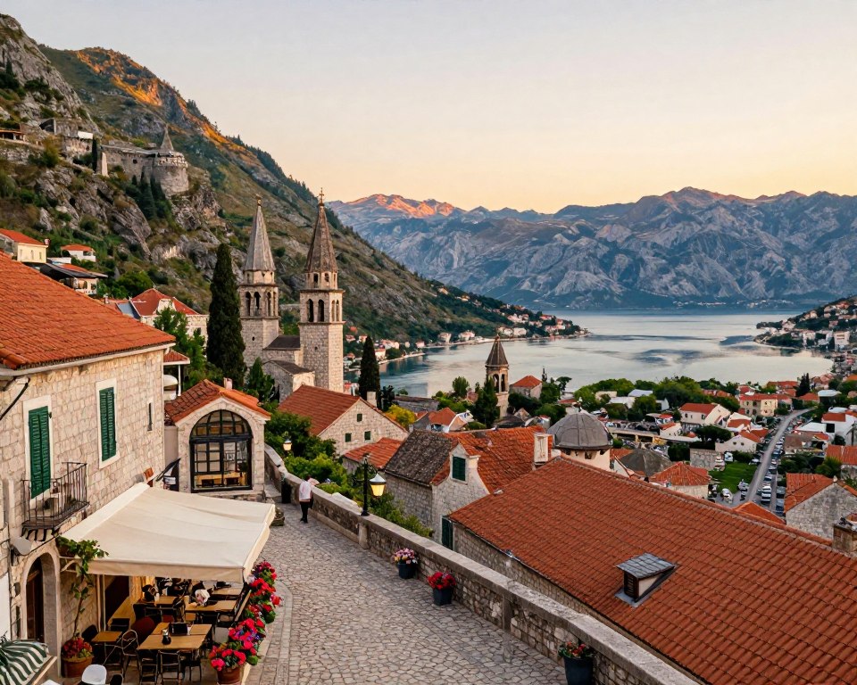 Kotor Altstadt an der Bucht von Kotor