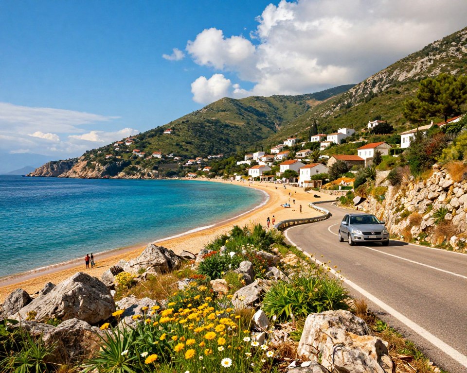 Küstenblick auf dem albanische Riviera Roadtrip