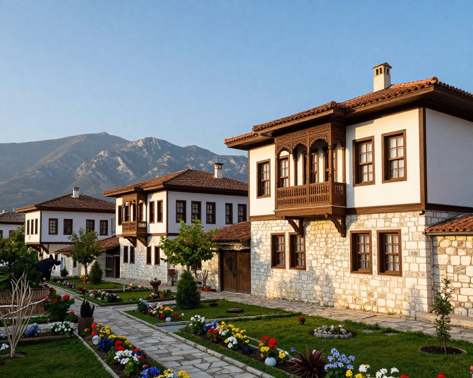 Osmanische Stadthäuser in Gjirokastra Osmanische Stadthäuser in Gjirokastra