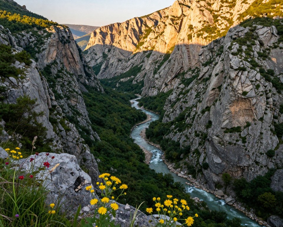 Osum-Canyon Aussichtspunkte mit Blick auf die Schlucht Osum-Canyon Aussichtspunkte mit Blick auf die Schlucht