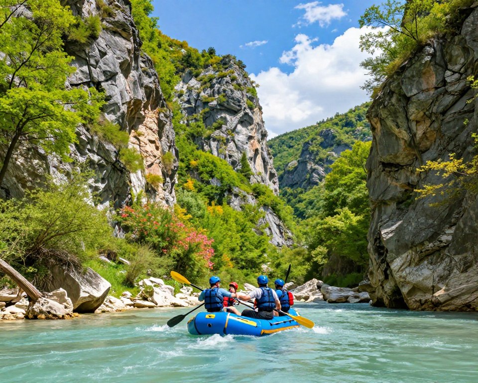 Rafting im Osum-Canyon im Frühjahr Rafting im Osum-Canyon im Frühjahr