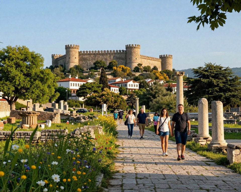 Rundgang durch Butrint auf dem Weg zur Burg Rundgang durch Butrint auf dem Weg zur Burg
