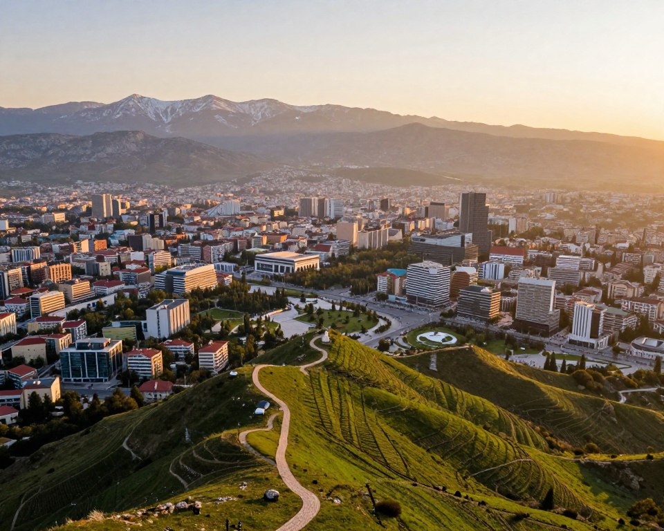 Tagesausflug Dajti Tirana mit Blick auf Berg und Stadt