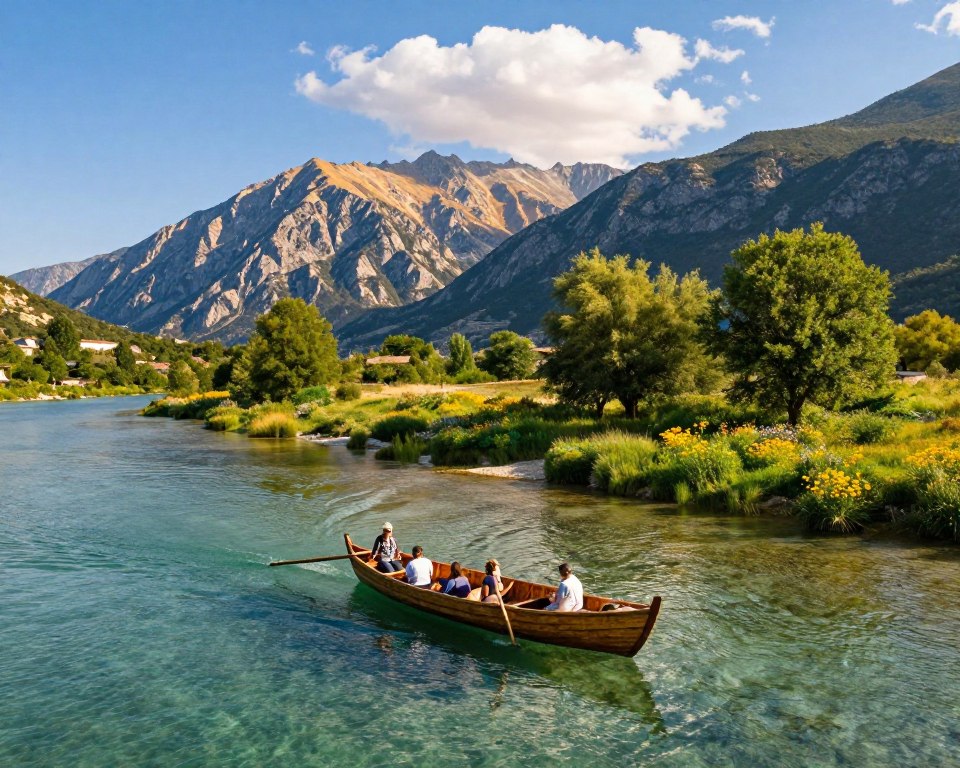 nachhaltig reisen Albanien am Koman-See und Shala-Fluss